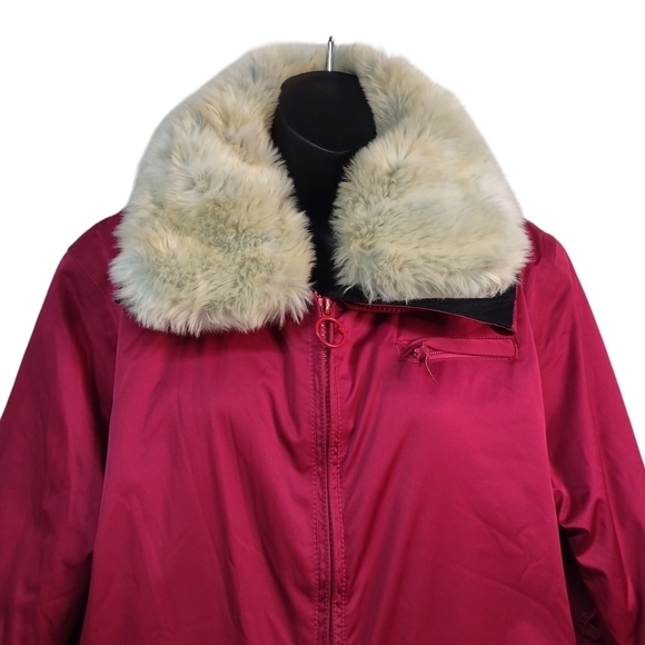 ROXY Women's Rose Red Insulated Jacket Size L - Picture 3 of 13